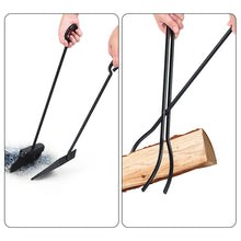 Load image into Gallery viewer, Gymax Fireplace Log Rack with 4 Tools Set Fireside Firewood Holders Indoor Outdoor