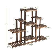Load image into Gallery viewer, Gymax 6-Tier Flower Wood Stand Plant Display Rack Multifunctional Storage Shelf