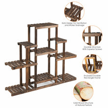 Load image into Gallery viewer, Gymax 6-Tier Flower Wood Stand Plant Display Rack Multifunctional Storage Shelf
