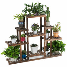 Load image into Gallery viewer, Gymax 6-Tier Flower Wood Stand Plant Display Rack Multifunctional Storage Shelf