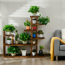 Load image into Gallery viewer, Gymax 7-Tier Flower Wood Stand Plant Display Rack Multifunctional Storage Shelf
