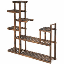 Load image into Gallery viewer, Gymax 7-Tier Flower Wood Stand Plant Display Rack Multifunctional Storage Shelf