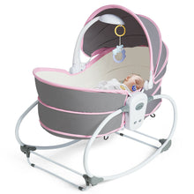 Load image into Gallery viewer, Gymax 5 in 1 Portable Baby Rocking Bassinet Multi-Functional Crib w/ Adjustable Canopy