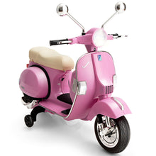 Load image into Gallery viewer, Gymax 6V Kids Ride On Vespa Scooter Motorcycle w/ Training Wheel & Headlight