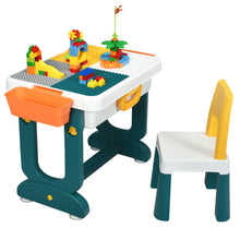 Load image into Gallery viewer, Gymax 5 in 1 Kids Activity Table Set w/ Chair Toddler Luggage Building Block Table