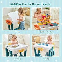 Load image into Gallery viewer, Gymax 5 in 1 Kids Activity Table Set w/ Chair Toddler Luggage Building Block Table