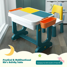 Load image into Gallery viewer, Gymax 5 in 1 Kids Activity Table Set w/ Chair Toddler Luggage Building Block Table