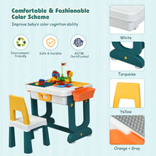 Load image into Gallery viewer, Gymax 5 in 1 Kids Activity Table Set w/ Chair Toddler Luggage Building Block Table