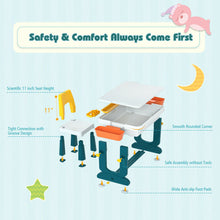 Load image into Gallery viewer, Gymax 5 in 1 Kids Activity Table Set w/ Chair Toddler Luggage Building Block Table