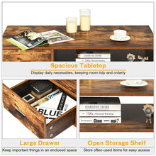 Load image into Gallery viewer, Gymax Retro Coffee Table Mid Century Modern Living Room Furniture w/Open Storage Shelf