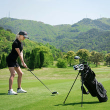 Load image into Gallery viewer, Gymax Black Golf Stand Cart Bag Club with Carry Organizer Pockets