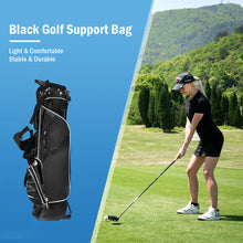 Load image into Gallery viewer, Gymax Black Golf Stand Cart Bag Club with Carry Organizer Pockets