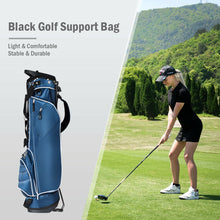 Load image into Gallery viewer, Gymax Blue Golf Stand Cart Bag Club with Carry Organizer Pockets Blue