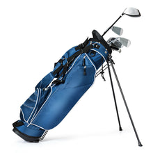 Load image into Gallery viewer, Gymax Blue Golf Stand Cart Bag Club with Carry Organizer Pockets Blue