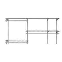 Load image into Gallery viewer, Gymax Custom Closet Organizer Kit 3 to 5 FT Wall-mounted Closet System w/Hang Rod Grey