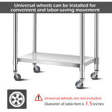Load image into Gallery viewer, Gymax 24'' x 36'' Stainless Steel Food Prep & Work Table Commercial Kitchen Worktable