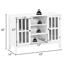 Load image into Gallery viewer, Gymax Wood TV Stand Entertainment Media Center Console for TV up to 50'' White