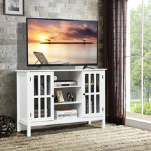 Load image into Gallery viewer, Gymax Wood TV Stand Entertainment Media Center Console for TV up to 50'' White