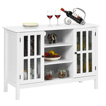 Load image into Gallery viewer, Gymax Wood TV Stand Entertainment Media Center Console for TV up to 50'' White