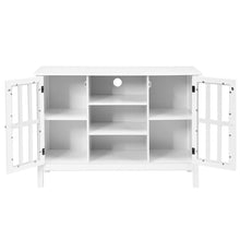 Load image into Gallery viewer, Gymax Wood TV Stand Entertainment Media Center Console for TV up to 50'' White
