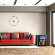 Load image into Gallery viewer, Gymax 60 Can Beverage Refrigerator Beer Wine Soda Drink Cooler Mini Fridge Glass Door