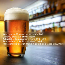 Load image into Gallery viewer, Gymax 60 Can Beverage Refrigerator Beer Wine Soda Drink Cooler Mini Fridge Glass Door