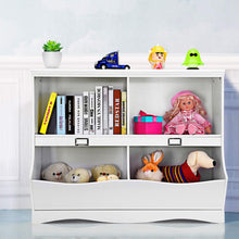 Load image into Gallery viewer, Gymax Children Storage Unit Kids Bookshelf Bookcase Baby Toy Organizer Shelf White