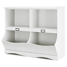 Load image into Gallery viewer, Gymax Children Storage Unit Kids Bookshelf Bookcase Baby Toy Organizer Shelf White