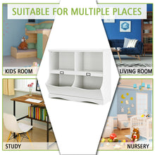 Load image into Gallery viewer, Gymax Children Storage Unit Kids Bookshelf Bookcase Baby Toy Organizer Shelf White