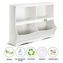 Load image into Gallery viewer, Gymax Children Storage Unit Kids Bookshelf Bookcase Baby Toy Organizer Shelf White