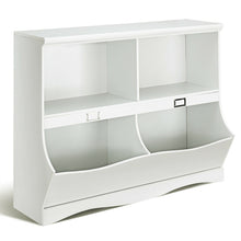 Load image into Gallery viewer, Gymax Children Storage Unit Kids Bookshelf Bookcase Baby Toy Organizer Shelf White