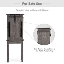 Load image into Gallery viewer, Gymax Standing Jewelry Cabinet Storage Organizer Wood Legs Mirror&5 Drawers Christmas Gift