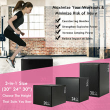 Load image into Gallery viewer, Gymax Fitness 3 in 1 Foam Jumping Box Plyometric Box for Jump Training