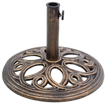 Load image into Gallery viewer, Gymax Patio Outdoor Round Umbrella Base Stand Cast Iron