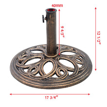 Load image into Gallery viewer, Gymax Patio Outdoor Round Umbrella Base Stand Cast Iron