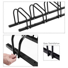 Load image into Gallery viewer, Gymax 4 Bike Bicycle Stand Parking Garage Storage Cycling Rack Black