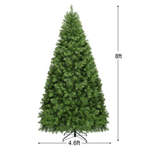 Load image into Gallery viewer, Gymax Pre-Lit 8' Artificial PVC Christmas Tree Hinged 880 LED Lights Metal Stand