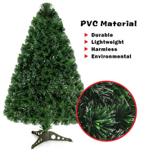 Load image into Gallery viewer, Gymax Pre-Lit Fiber Optic 3' Artificial Christmas Tree PVC Tips Plastic Stand