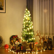 Load image into Gallery viewer, Gymax 5' PVC Artificial Christmas Tree Holiday Decor Slim Pencil Tree Metal Stand