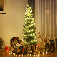 Load image into Gallery viewer, Gymax 6' PVC Artificial Christmas Tree Holiday Decor Slim Pencil Tree Metal Stand