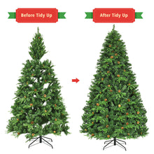 Load image into Gallery viewer, Gymax Pre-Lit 8' Premium Spruce Artificial Christmas Tree Hinged 660 LED Lights Pine Cones