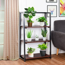 Load image into Gallery viewer, Gymax 3 Tier Folding Ladder Bookcase Multifunctional Plant Flower Display Stand Shelf