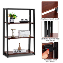 Load image into Gallery viewer, Gymax 3 Tier Folding Ladder Bookcase Multifunctional Plant Flower Display Stand Shelf