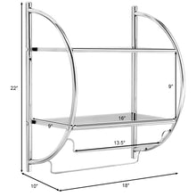 Load image into Gallery viewer, Gymax Wall Mount Shower Organizer Holder 2-Tier Bathroom Rack Storage Toilet Towel Bar