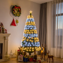 Load image into Gallery viewer, Gymax 5FT/6FT/7FT Pre-lit Fiber Optic ArtificialChristmas Tree w/LED Lights