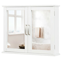 Load image into Gallery viewer, Gymax Bathroom Medicine Cabinet 2-Tier Wall-Mounted Mirror Storage Cabinet W/Handles