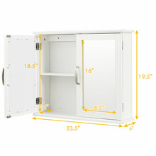 Load image into Gallery viewer, Gymax Bathroom Medicine Cabinet 2-Tier Wall-Mounted Mirror Storage Cabinet W/Handles
