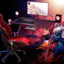 Load image into Gallery viewer, Gymax Gaming Desk Computer Desk PC Table Workstation with Headphone Hook & Cup Holder