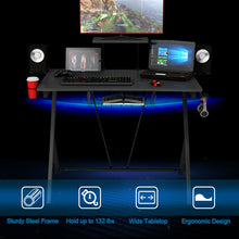 Load image into Gallery viewer, Gymax Gaming Desk Computer Desk PC Table Workstation with Headphone Hook & Cup Holder