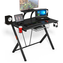 Load image into Gallery viewer, Gymax Gaming Desk Computer Desk PC Table Workstation with Headphone Hook & Cup Holder